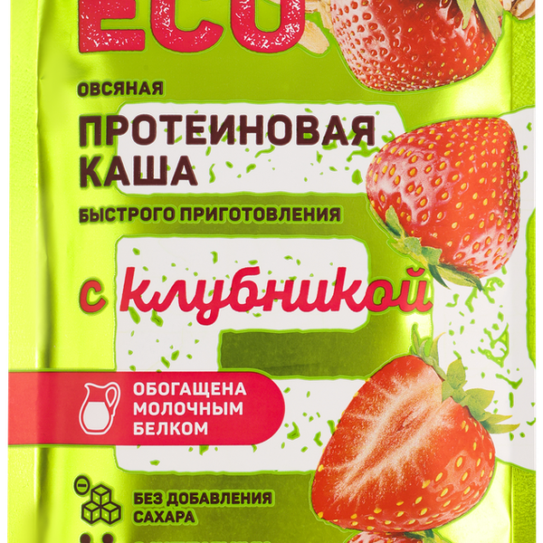 Каша овсяная ЛЕНТА ЕСО протеиновая с клубникой