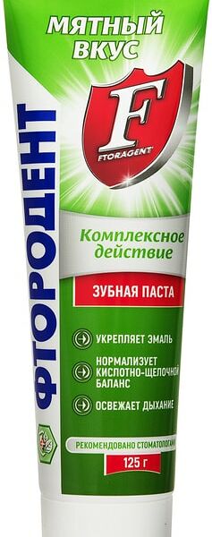 Зубная паста Фтородент Комплексное действие Мятный вкус 125г
