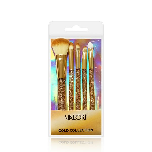 Кисти для макияжа Valori Gold Collection, 5 шт.