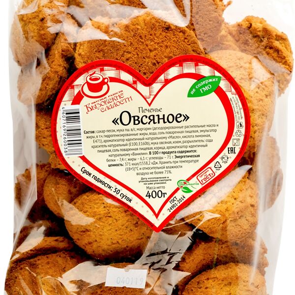 Печенье Бызовские сладости Овсяное 400г