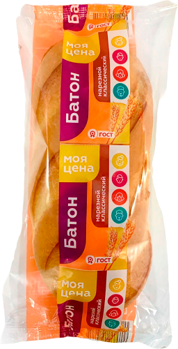 Батон Моя цена нарезной пшеничный 400 г