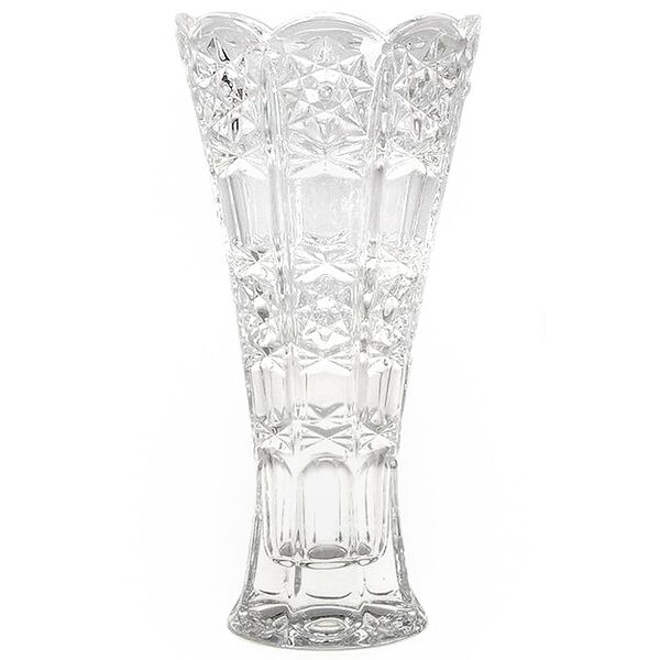 Ваза Crystal Bohemia Снежинки, конус, 20 см, хрусталь