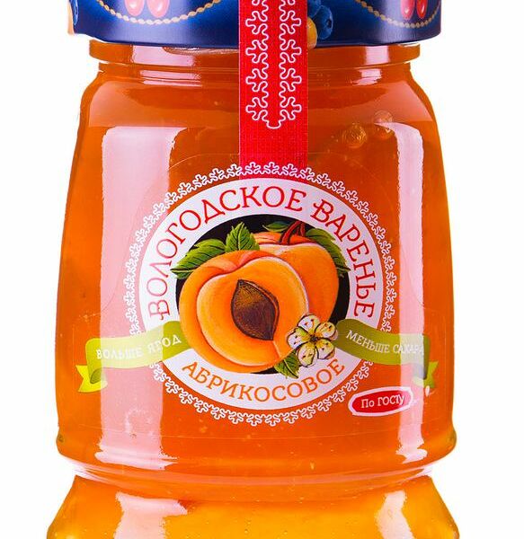 Варенье Вологодское варенье Домашнее абрикосовое, 370г