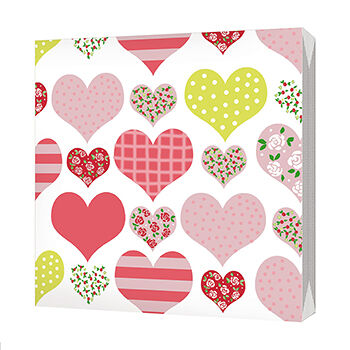 Салфетки бумажные BGREEN Лоскутное сердце 33*33см