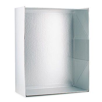 Коробка подарочная большая, серебристая Азбука Вкуса 280х350х130 мм, Вьетнам