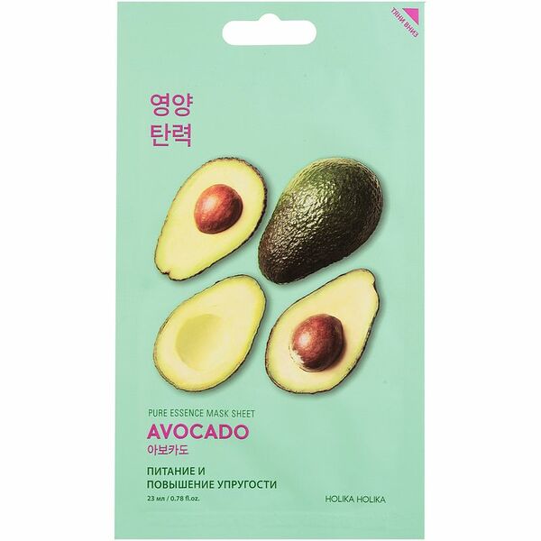Маска тканевая Holika Holika Pure Essence Avocado смягчающая 1 шт.
