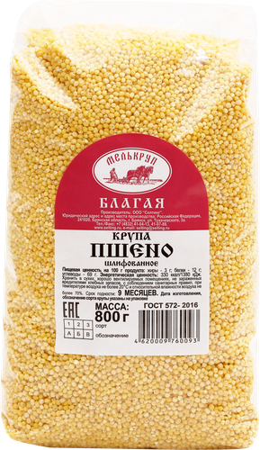 

Пшено Мелькруп шлифованное 800 г