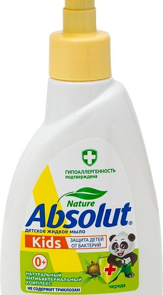 Мыло жидкое детское Absolut Kids с чередой гипоаллергенное 250мл