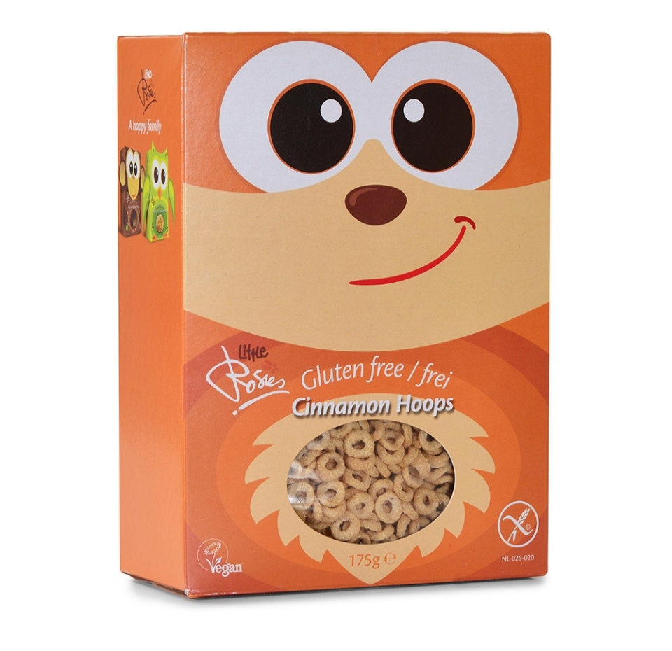 

Готовый завтрак колечки с корицей (без глютена) Little Rosies 175 г, Нидерланды