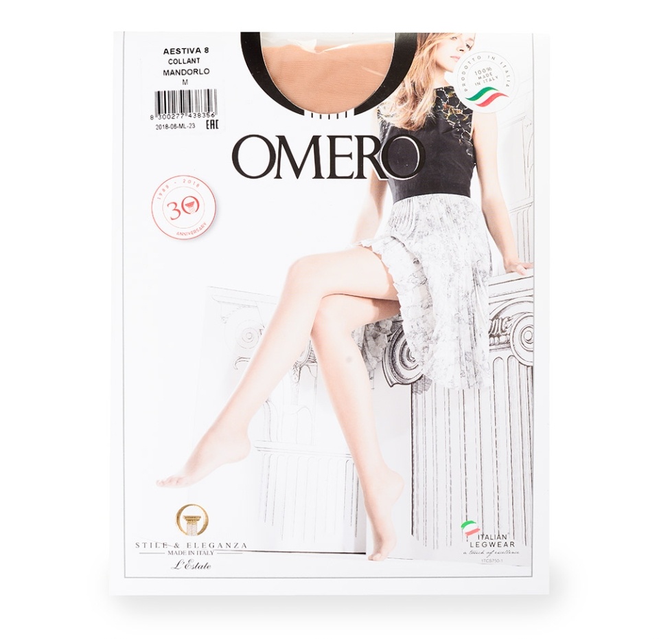 

Колготки Omero Aestiva цвет Mandorlo 8 den, размер M Италия