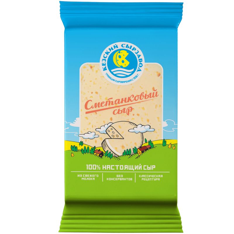 

Сыр Кезский сырзавод Сметанковый 50% 200 г