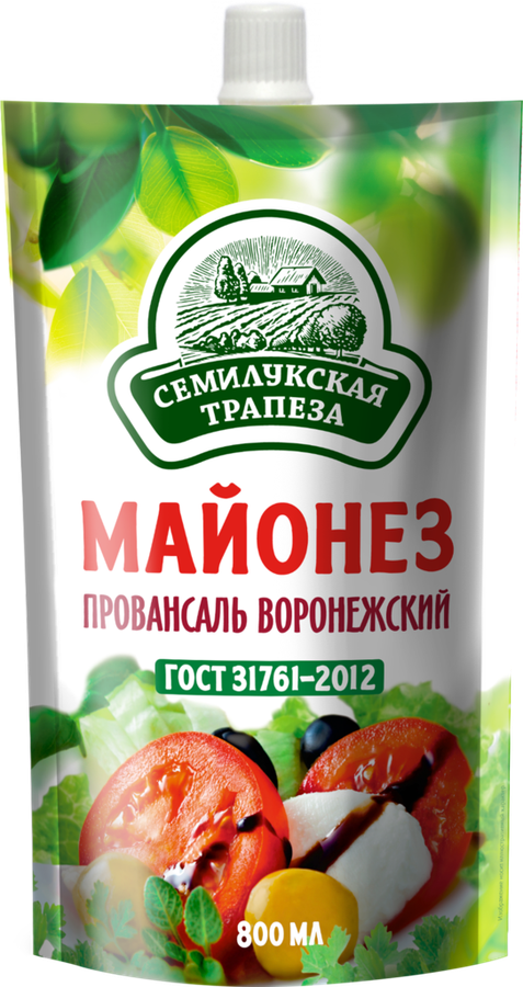 

Майонез Семилукская трапеза Провансаль Воронежский 51%, 800 мл