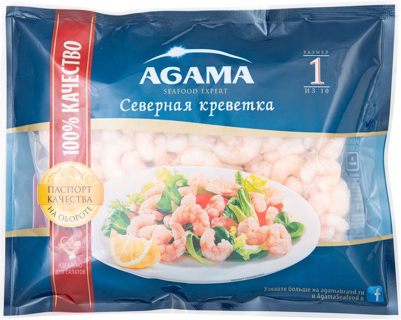 

Креветки Agama Северная очищенные 210 г