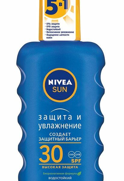 Спрей солнцезащитный Nivea Sun Защита и увлажнение SPF30, 200мл