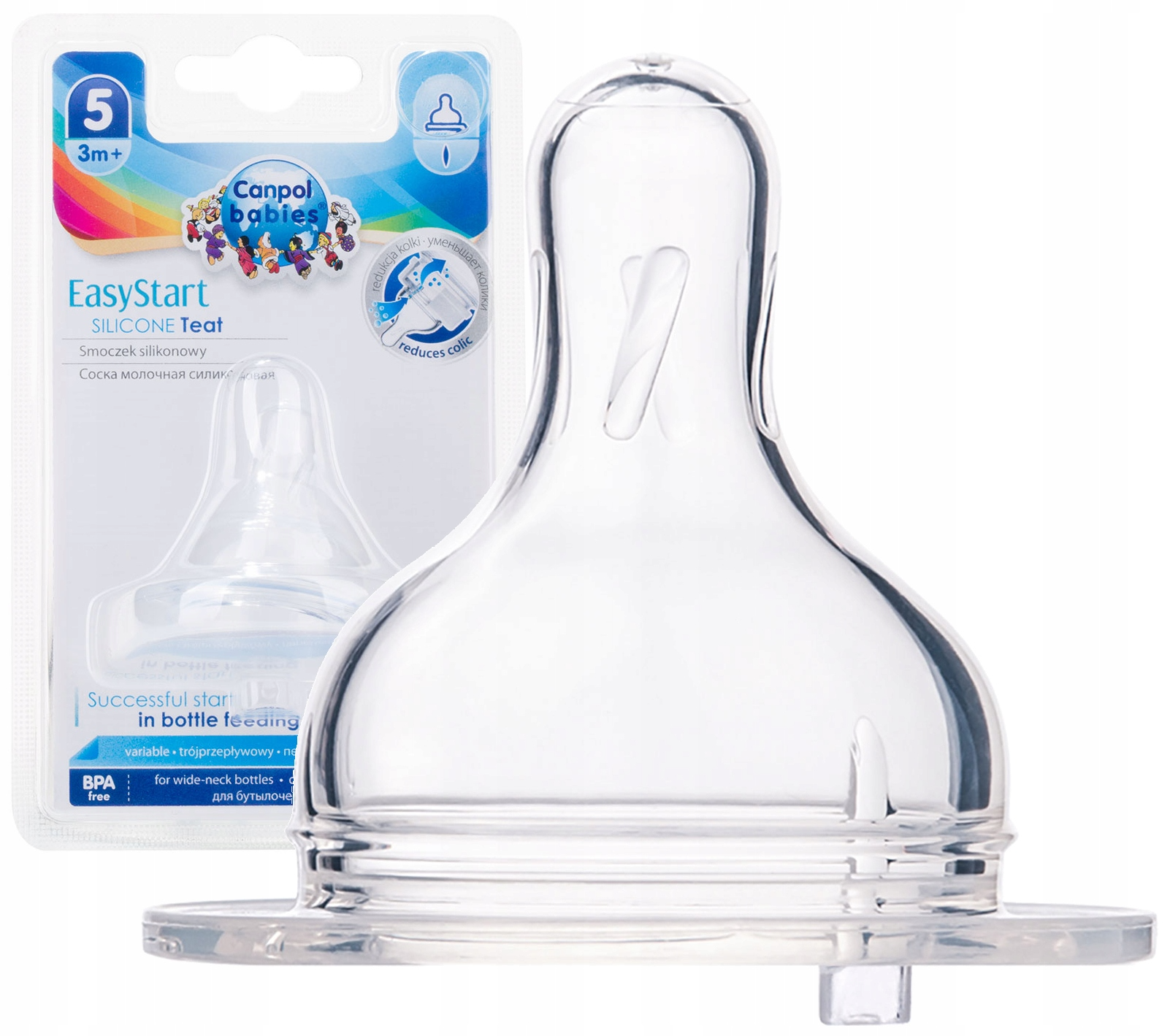 

Соска Canpol babies силиконовая для бутылочек с широким горлышком