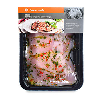 Стейк Почти готово из филе индейки в маринаде