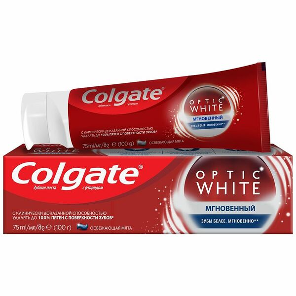 Зубная паста Colgate Optic White Мгновенный 75 мл