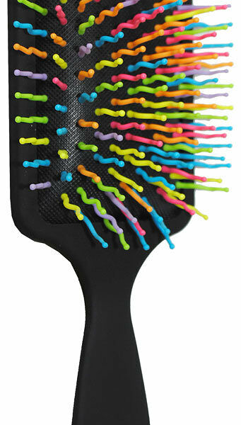 Щетка для волос прямоугольная цветные зубчики ТМ Studio Style (Студио Стайл)