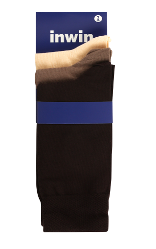 Носки мужские INWIN р.29 (44-46) коричневые, темно-бежевые, светло-бежевые, 3 пары