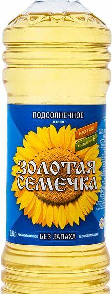 Масло Золотая Семечка подсолнечное рафинированное 500мл