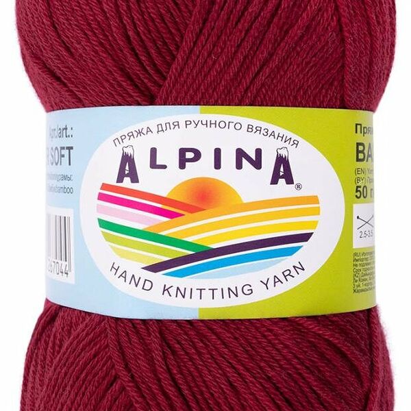 Пряжа Alpina Baby Super Soft 18 темно-красный, 50 г