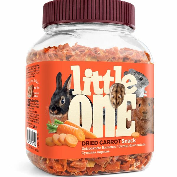 Little One Сушеная морковь для грызунов, 200г