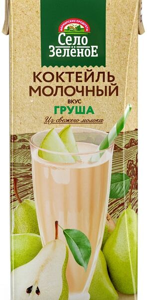 Коктейль молочный Село Зеленое Груша 3.2% 200г