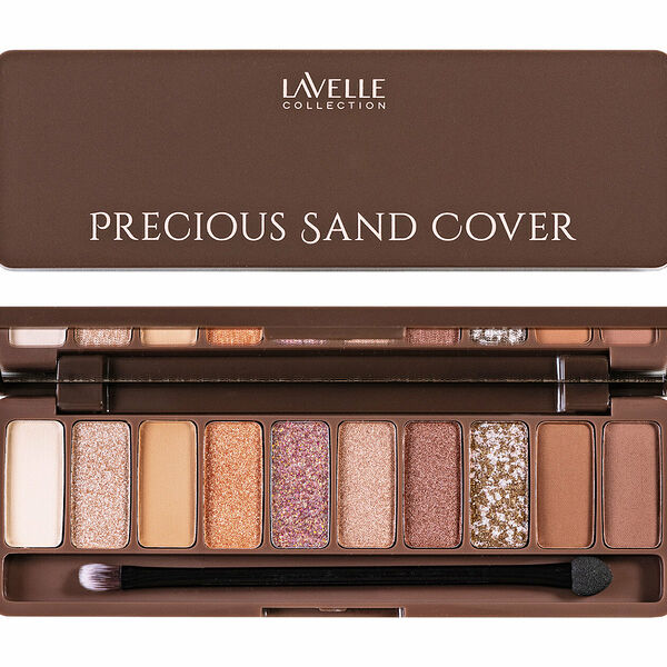 LAVELLE COLLECTION Палетка теней для век Precious Sand Cover, 15 г, 03 Peach-Beige