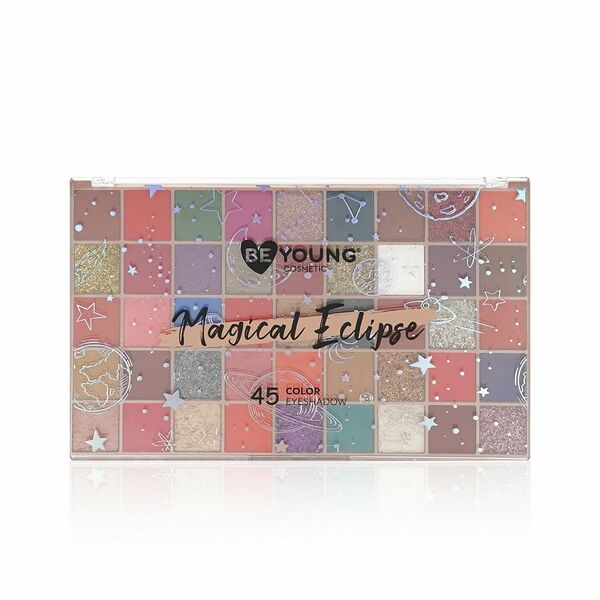Палетка теней и глиттеров для век BeYoung Magical Eclipse 45 оттенков 50 г