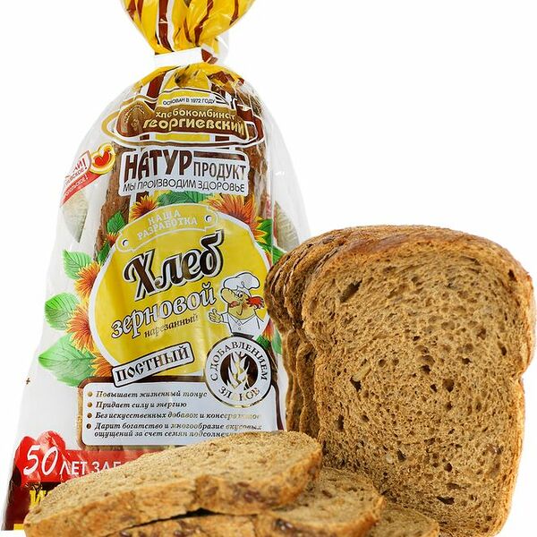 Хлеб пшенично-ржаной Хлебокомбинат Георгиевский Зерновой в нарезке
