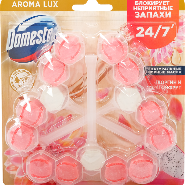 Блок для унитаза DOMESTOS Power 5 trio Экзотический букет