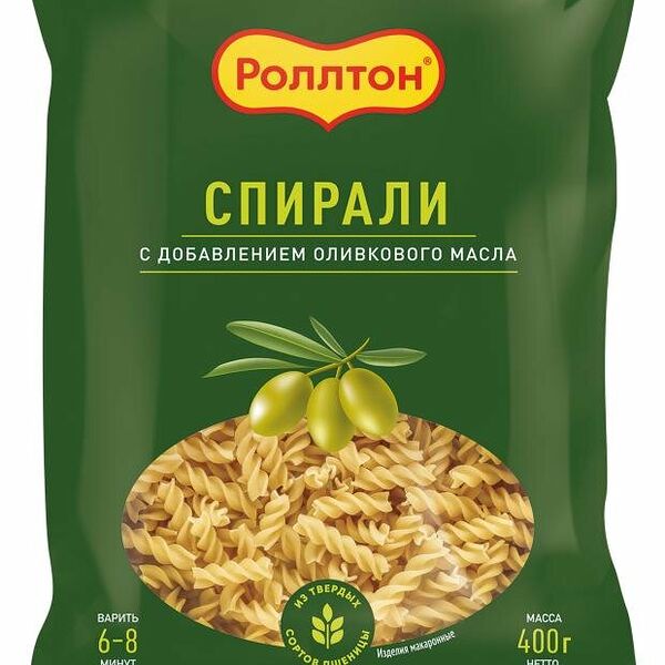 Макаронные изделия Роллтон Спирали с оливковым маслом