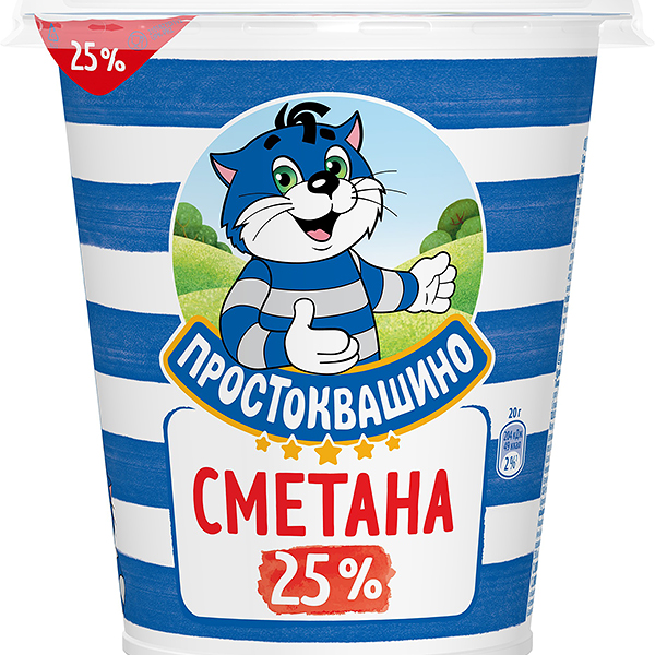 Сметана Простоквашино 25%