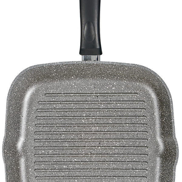 Сковорода-гриль HOMECLUB Stone 26см, литой алюминий, антипригарное 
покрытие Арт. HC-26-Sth-GR