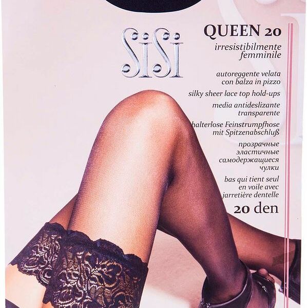 Чулки женские SiSi Queen цвет: miele/лёгкий загар, размер 3-M, 20 den