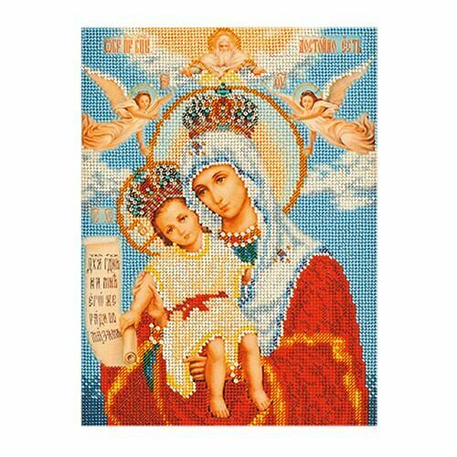 В168 Набор для вышивания бисером Кроше 'Богородица Милующая'20x26 см