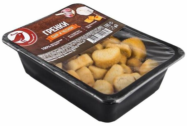 Сухарики Ашан Красная Птица сыр и чеснок