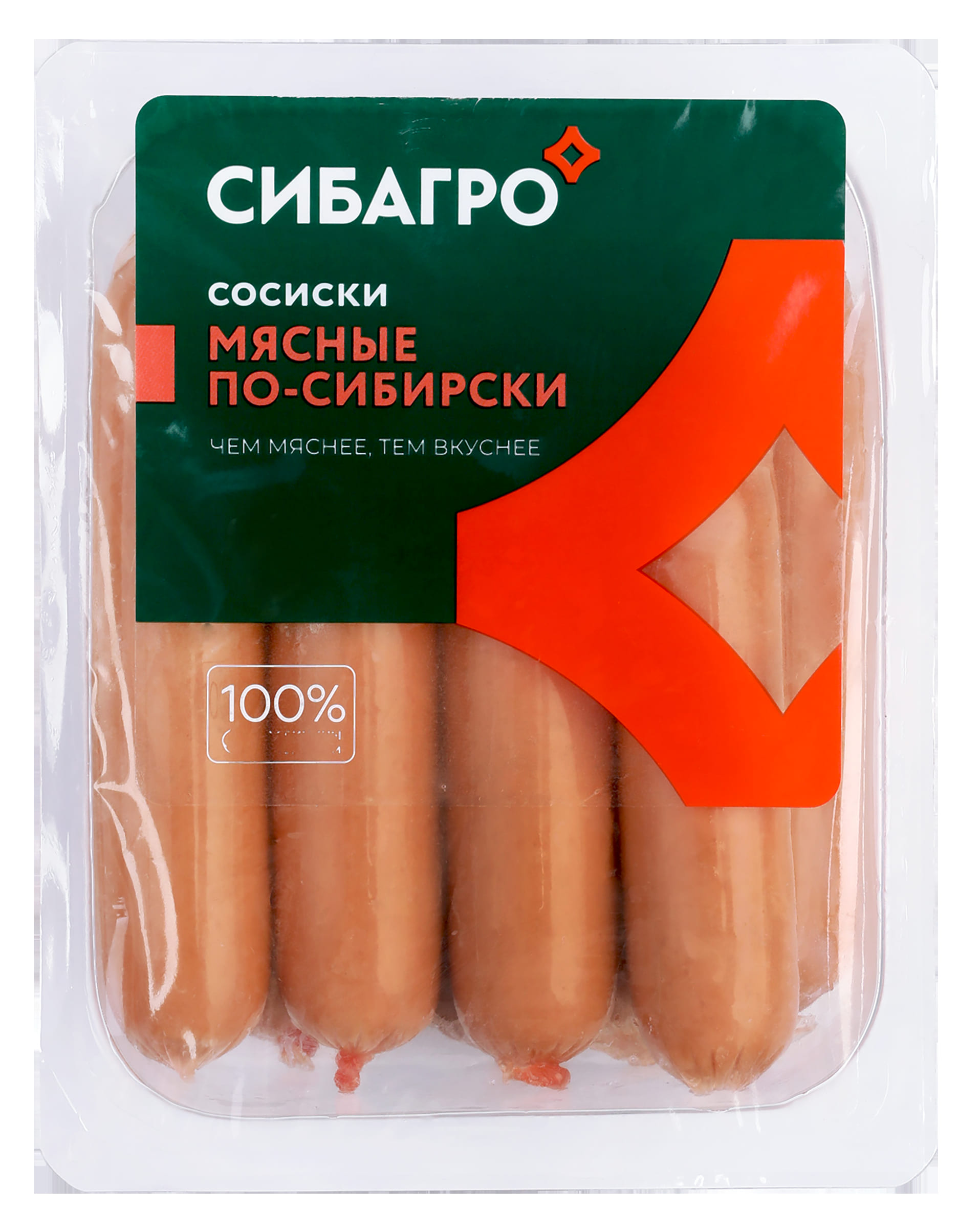 

Сосиски Сибагро Мясные по-сибирски 400 г