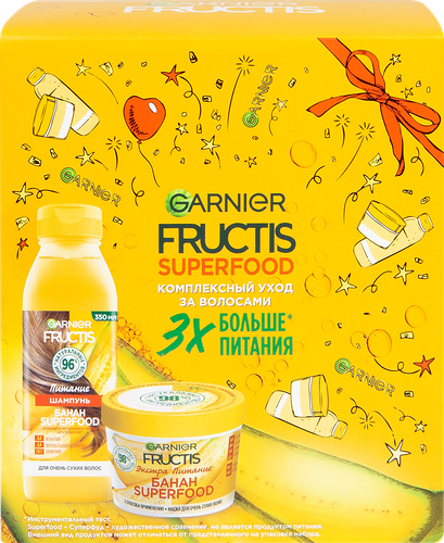 Набор подарочный женский Garnier Fructis Superfood комплексный уход за волосами