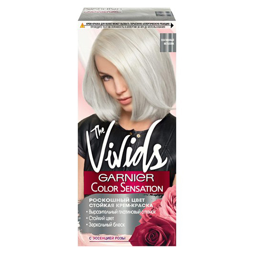 

Краска для волос Garnier Color Sensation The Vivids платиновый металлик 110 мл