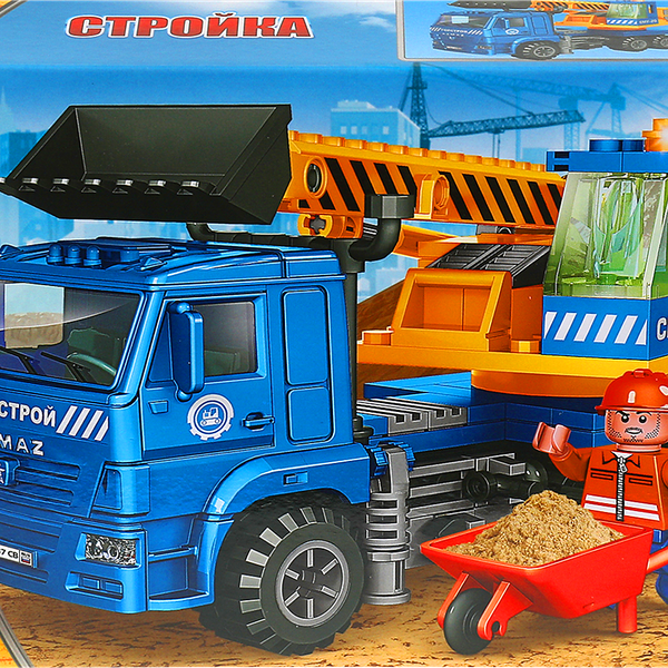 Конструктор ГОРОД МАСТЕРОВ Камаз Экскаватор, в ассортименте