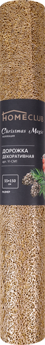 

Дорожка декоративная HOMECLUB Christmas Magic 33х150см, золото, Арт. YI-CM1