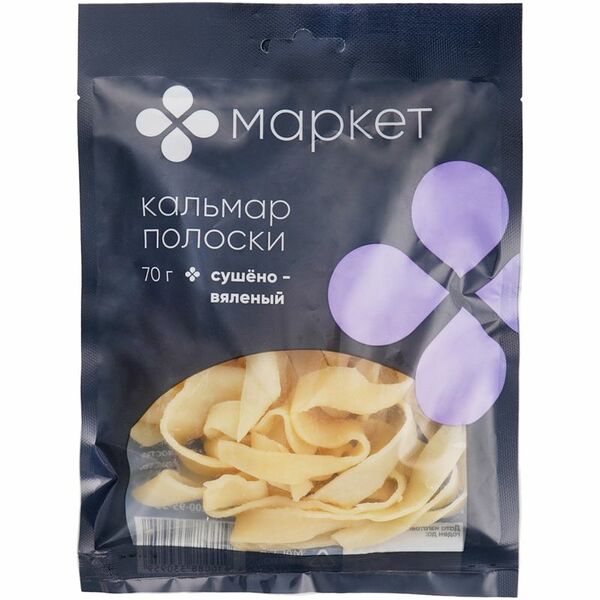 Кальмар Гигантский сушено-вяленый полоски Маркет, 70г