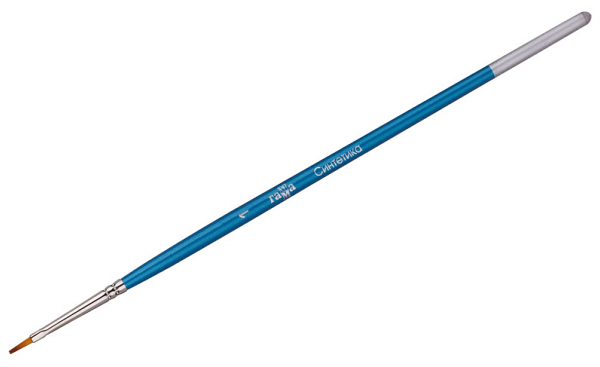 Кисть художественная синтетика №01 плоская ТМ Гамма