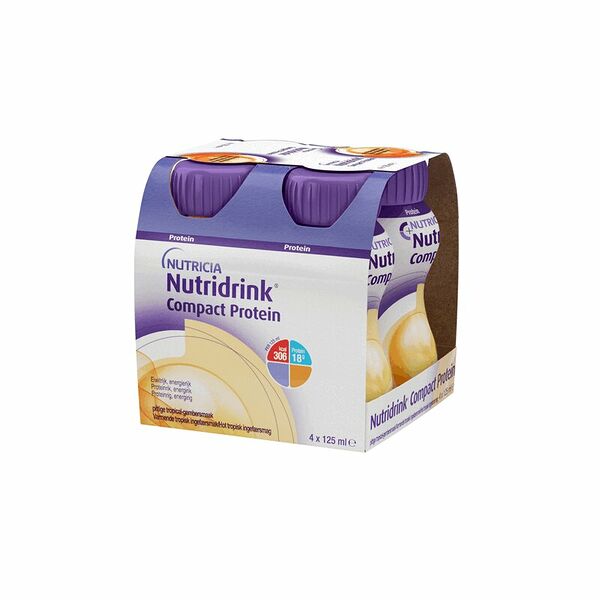 Nutridrink Compact Protein Смесь жидкая с имбирем и тропическиими фруктами 4 шт 125 мл