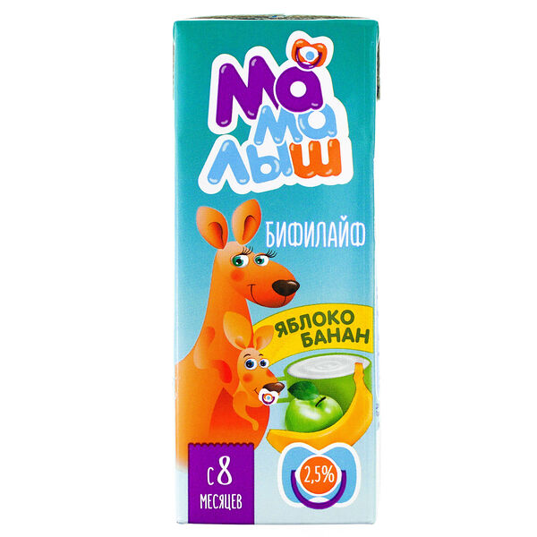 Бифилайф Мамалыш яблоко-банан 2.5%