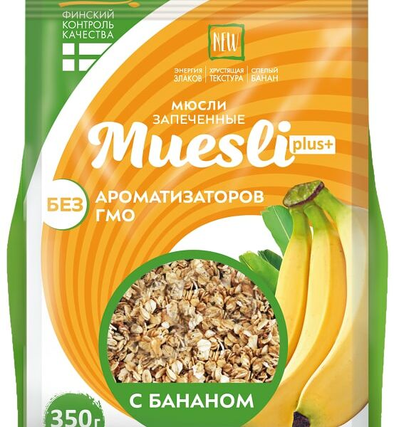 Мюсли Muesli Plus с бананом 350г