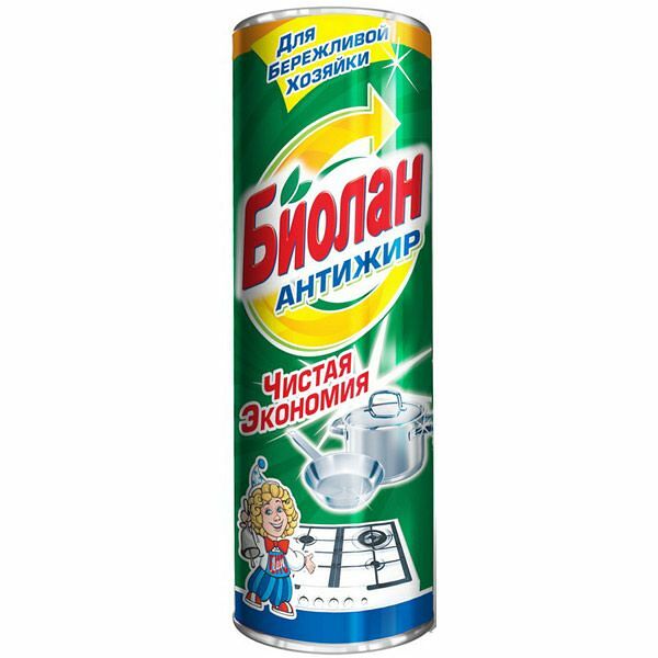 Чистящий порошок Биолан Антижир, 400 г