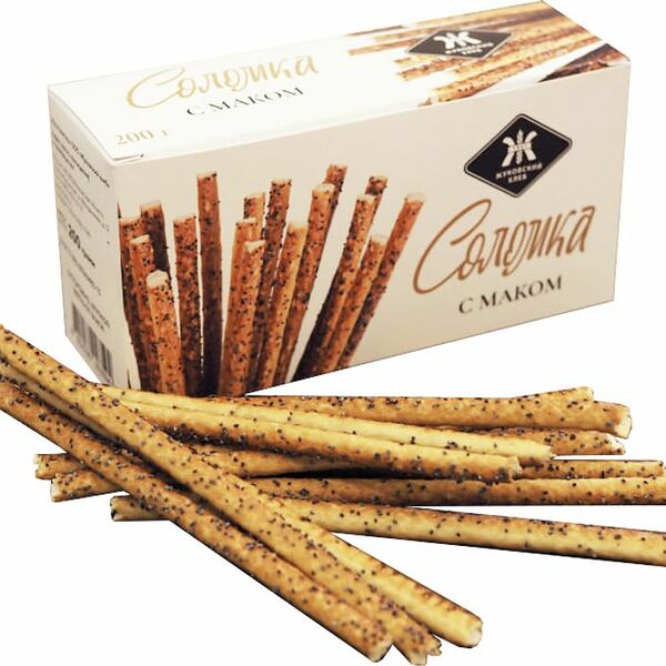 Соломка Жуковский Хлеб сдобная с маком, 200г