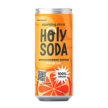 Напиток газированный «Апельсиновое солнце», Holy Soda, 0.33 л, Россия